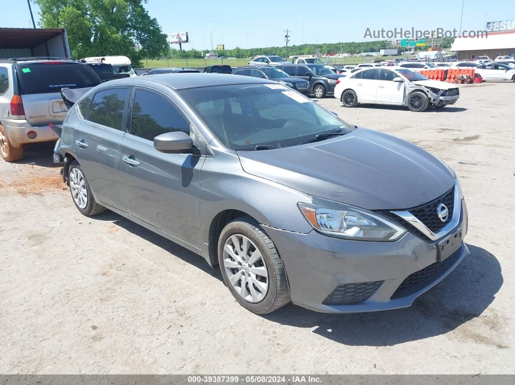 2016 Nissan Sentra Sv Gray vin: 3N1AB7AP7GY262278