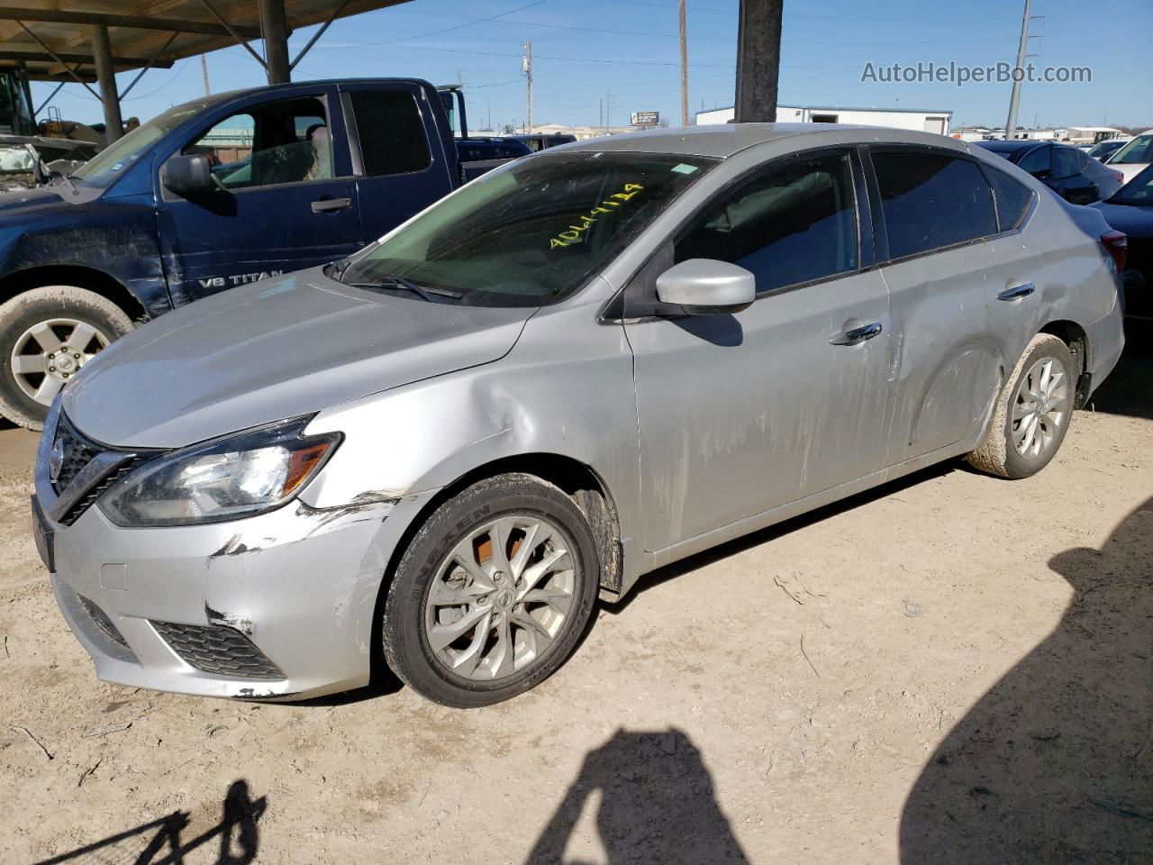 2018 Nissan Sentra S Silver vin: 3N1AB7AP7JL624484