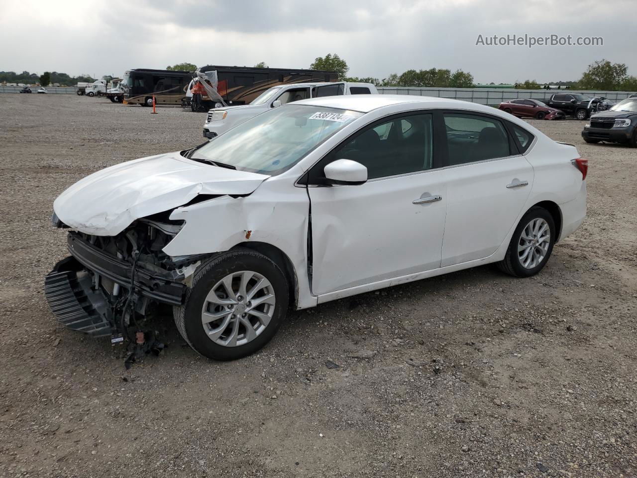 2018 Nissan Sentra S White vin: 3N1AB7AP7JL633931