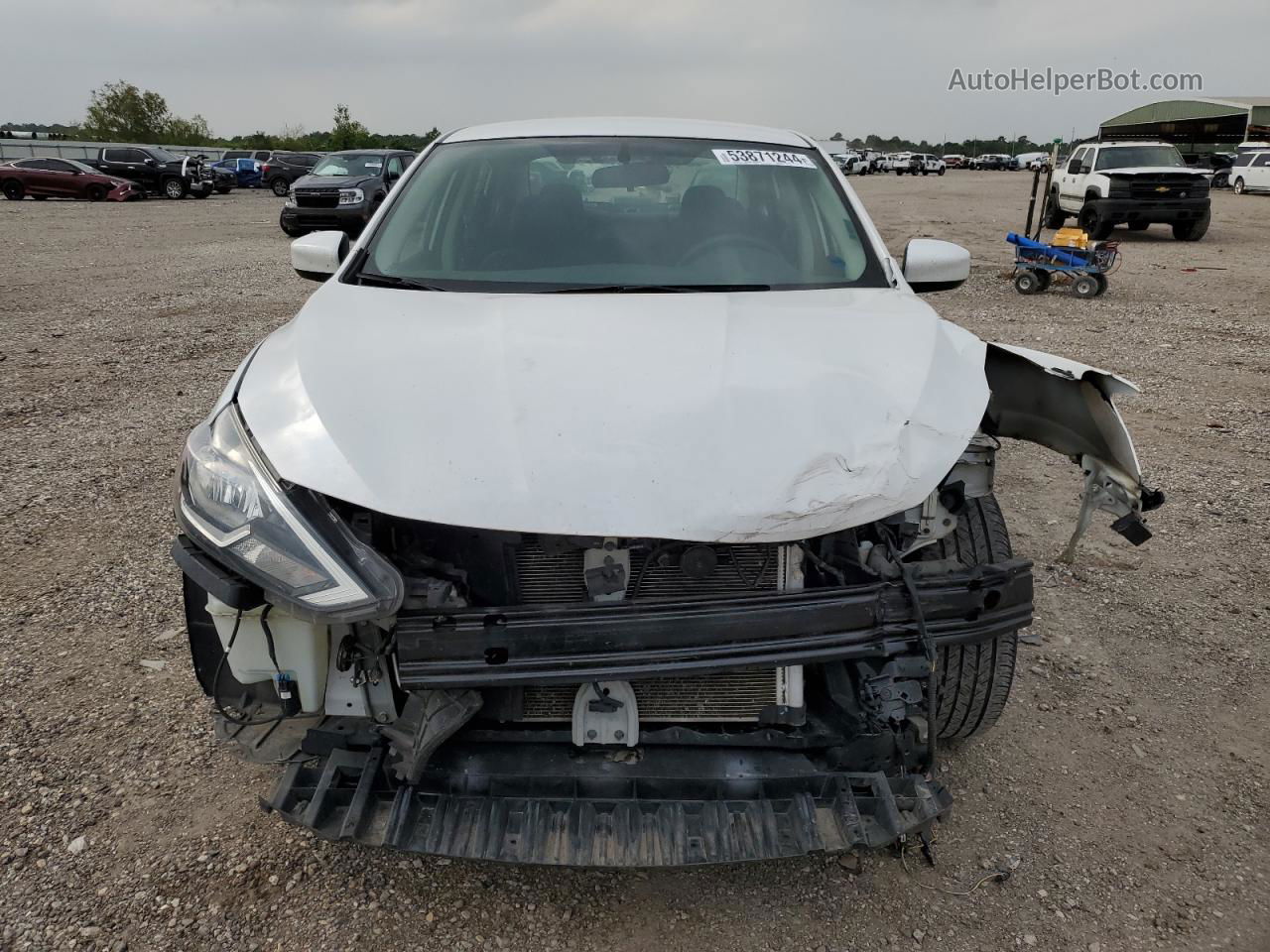 2018 Nissan Sentra S Белый vin: 3N1AB7AP7JL633931