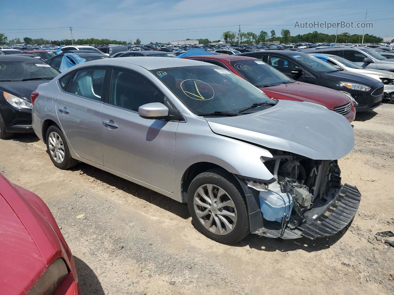 2018 Nissan Sentra S Silver vin: 3N1AB7AP7JL644279