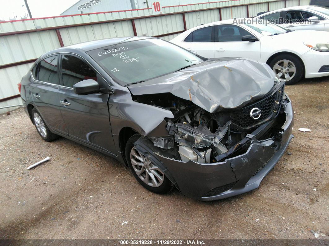 2018 Nissan Sentra Sv Серый vin: 3N1AB7AP7JL646212