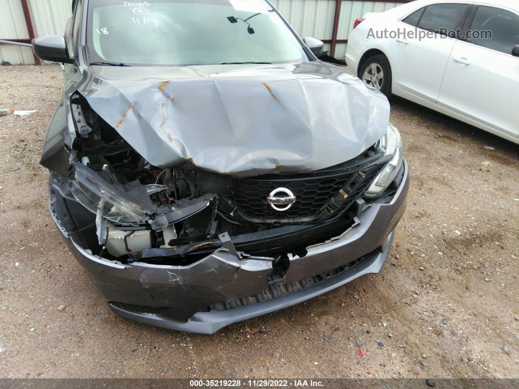 2018 Nissan Sentra Sv Серый vin: 3N1AB7AP7JL646212