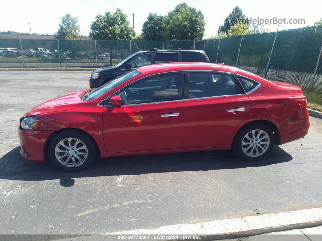 2018 Nissan Sentra Sv Красный vin: 3N1AB7AP7JL646792