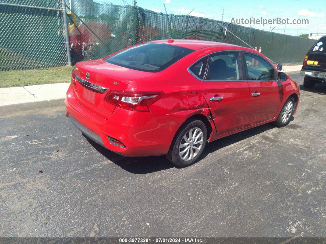 2018 Nissan Sentra Sv Red vin: 3N1AB7AP7JL646792