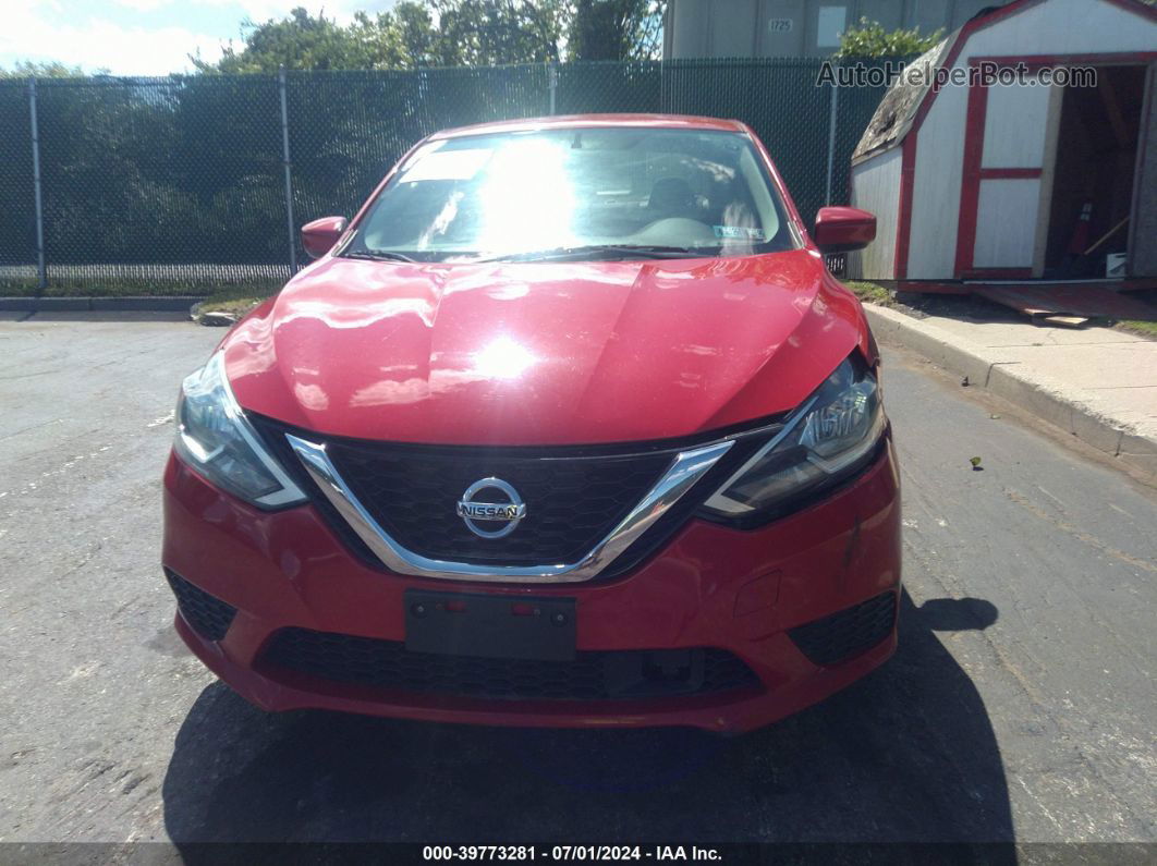 2018 Nissan Sentra Sv Red vin: 3N1AB7AP7JL646792