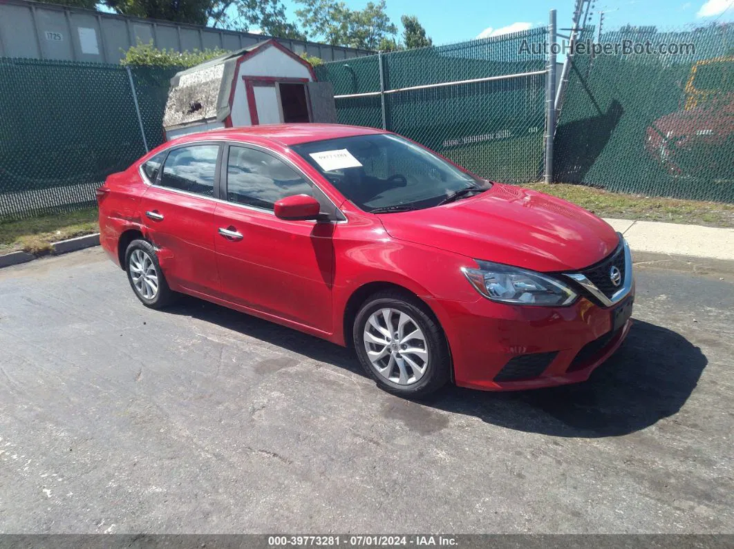 2018 Nissan Sentra Sv Красный vin: 3N1AB7AP7JL646792