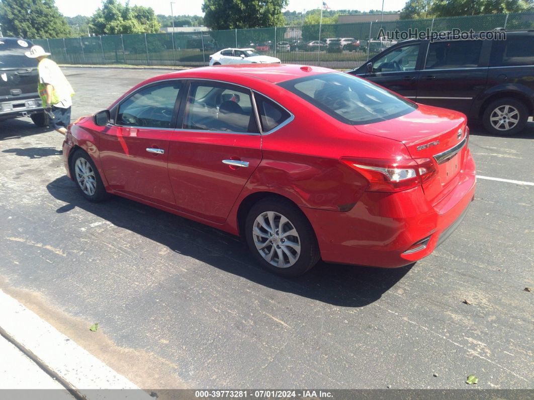 2018 Nissan Sentra Sv Красный vin: 3N1AB7AP7JL646792