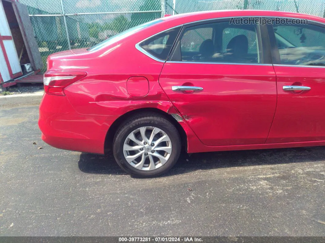 2018 Nissan Sentra Sv Красный vin: 3N1AB7AP7JL646792