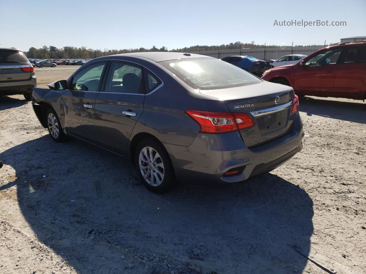 2018 Nissan Sentra S Серый vin: 3N1AB7AP7JL647621