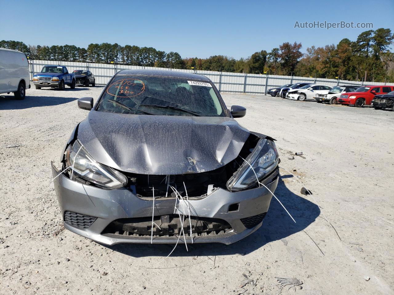 2018 Nissan Sentra S Gray vin: 3N1AB7AP7JL647621