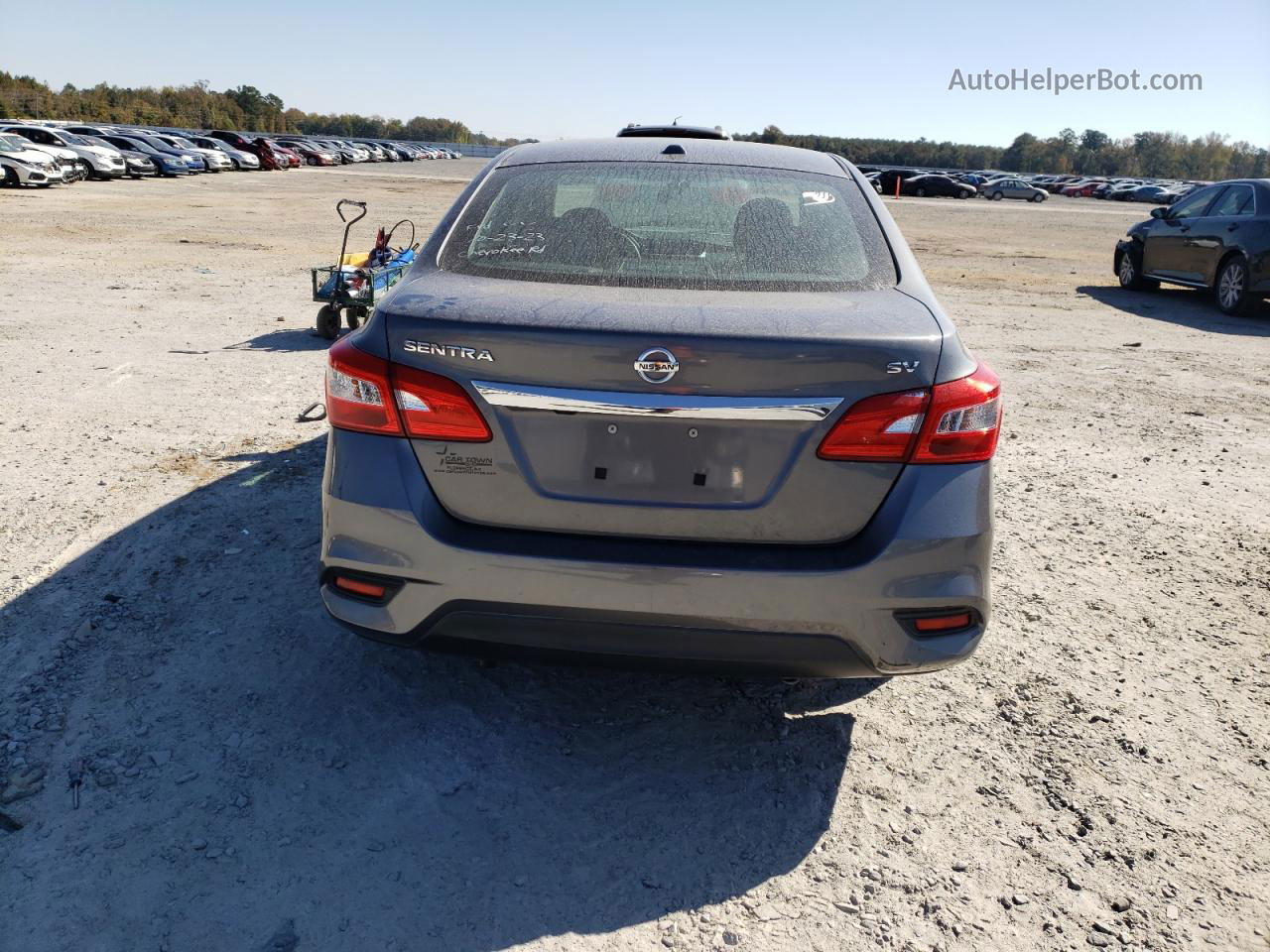 2018 Nissan Sentra S Серый vin: 3N1AB7AP7JL647621