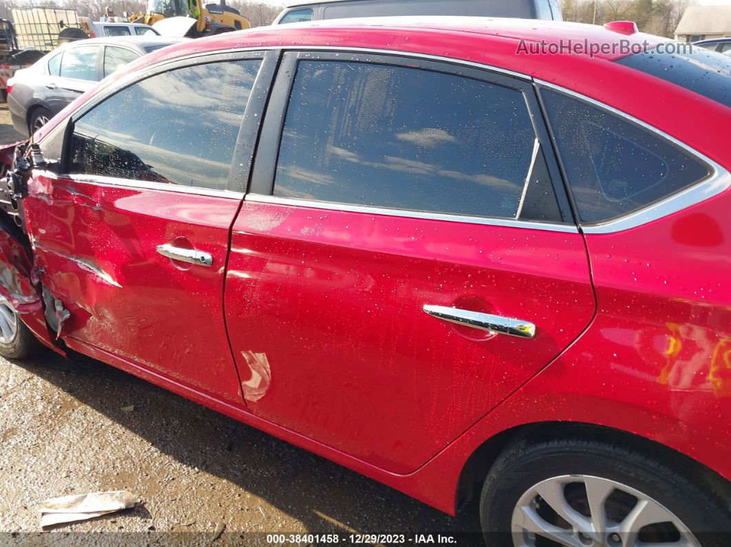 2018 Nissan Sentra Sv Red vin: 3N1AB7AP7JL649627