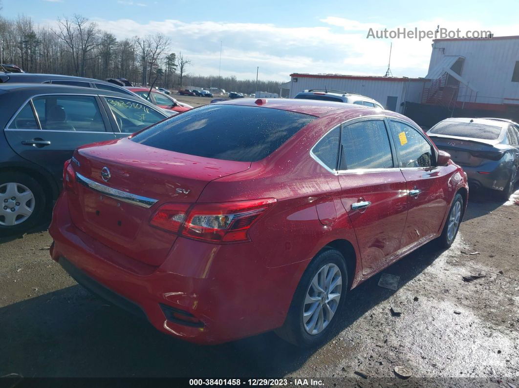 2018 Nissan Sentra Sv Red vin: 3N1AB7AP7JL649627