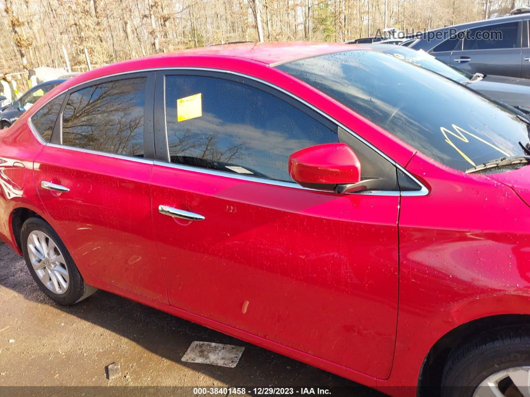 2018 Nissan Sentra Sv Red vin: 3N1AB7AP7JL649627