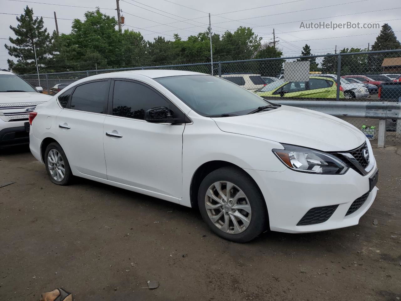 2018 Nissan Sentra S White vin: 3N1AB7AP7JL649823