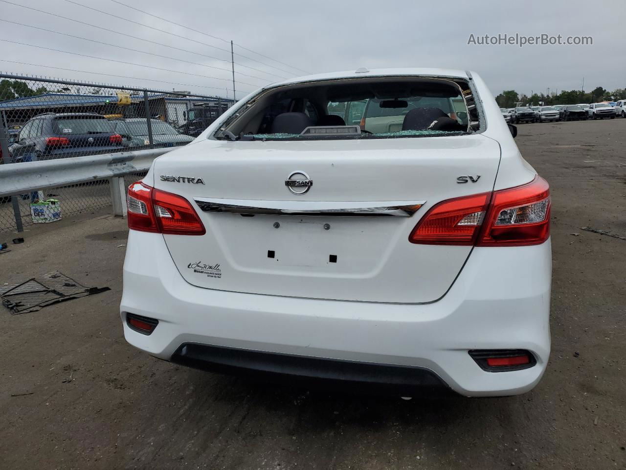 2018 Nissan Sentra S White vin: 3N1AB7AP7JL649823