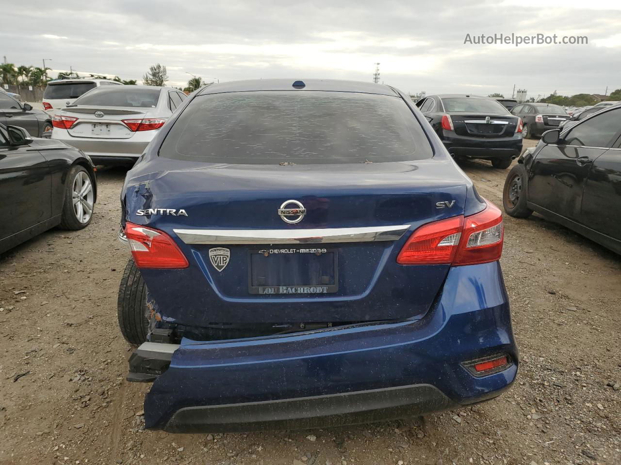 2018 Nissan Sentra S Blue vin: 3N1AB7AP7JL656691