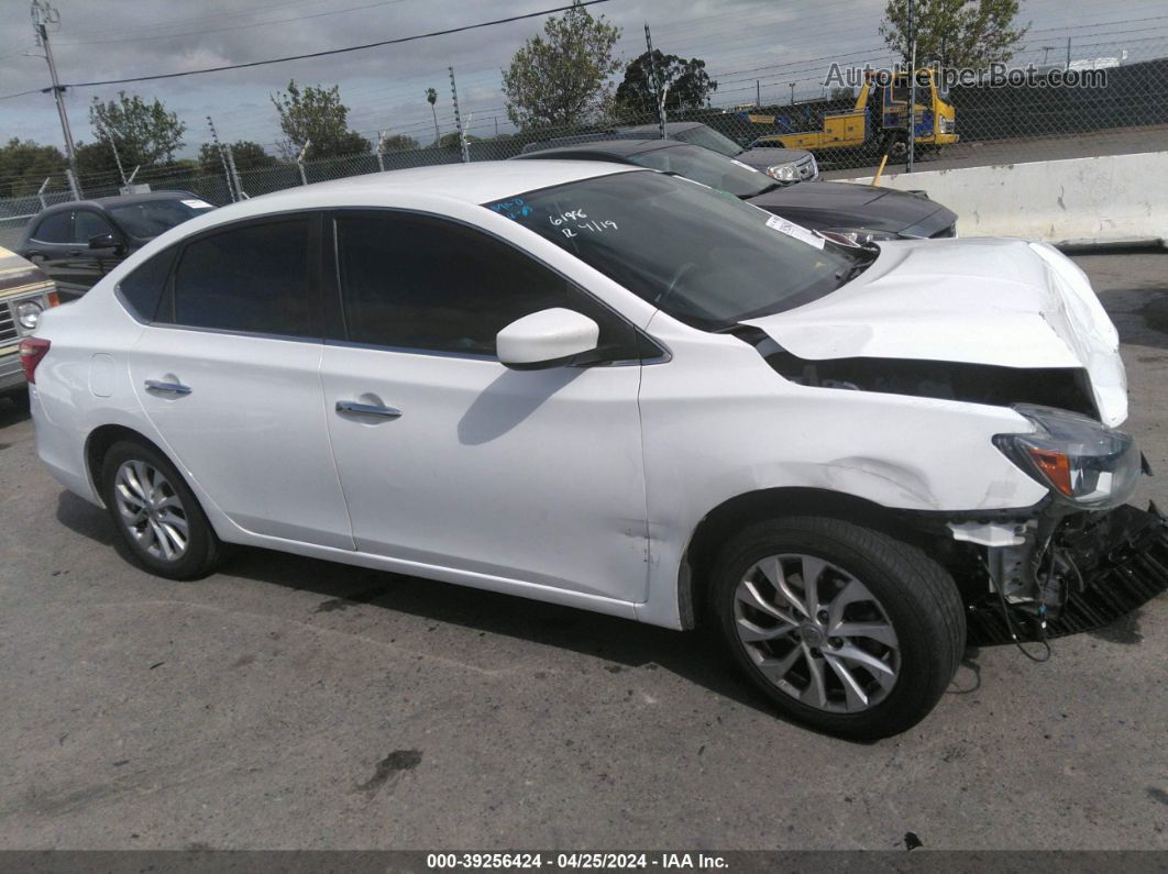 2018 Nissan Sentra Sv White vin: 3N1AB7AP7JL657159