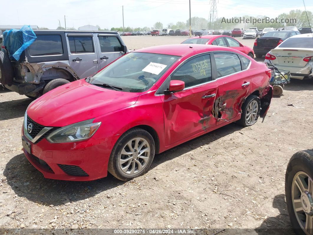 2018 Nissan Sentra Sv Red vin: 3N1AB7AP7JL659591