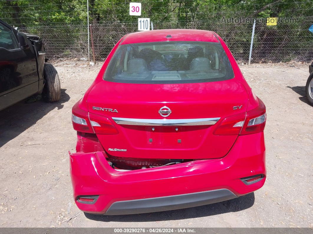 2018 Nissan Sentra Sv Red vin: 3N1AB7AP7JL659591