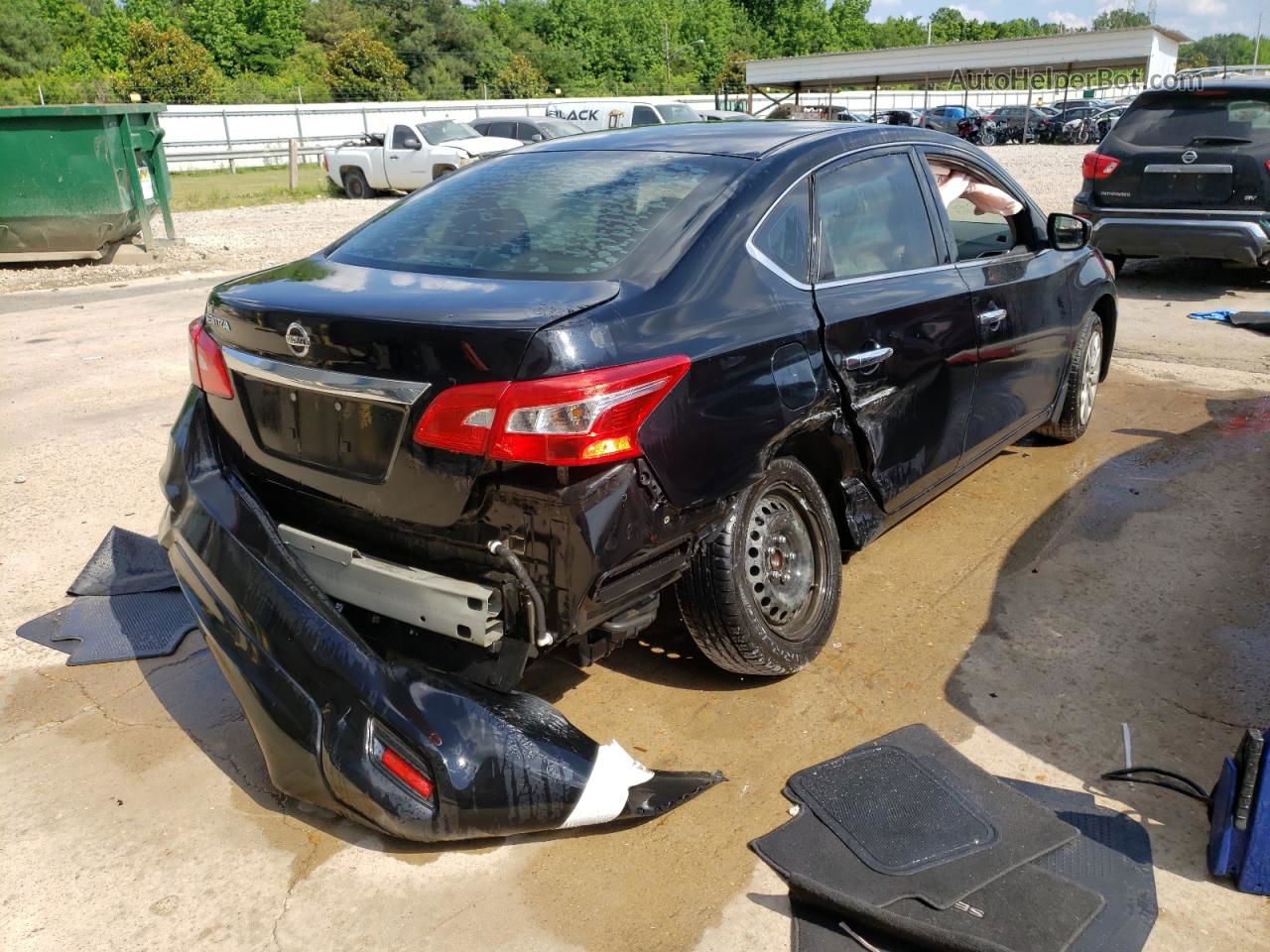 2018 Nissan Sentra S Черный vin: 3N1AB7AP7JY205604