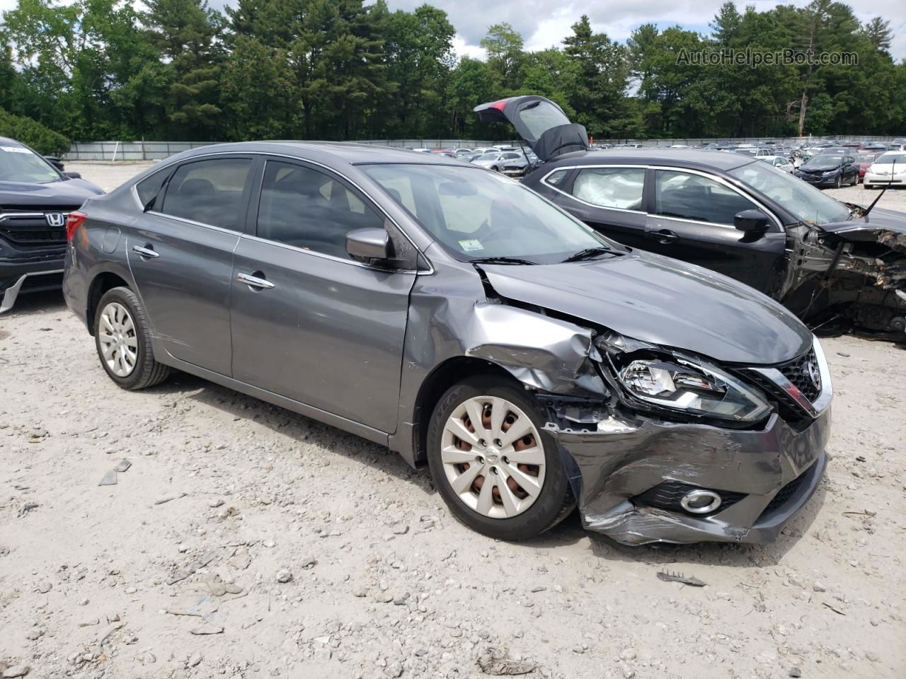 2018 Nissan Sentra S Gray vin: 3N1AB7AP7JY206509