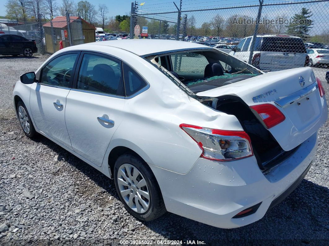 2018 Nissan Sentra S White vin: 3N1AB7AP7JY210365