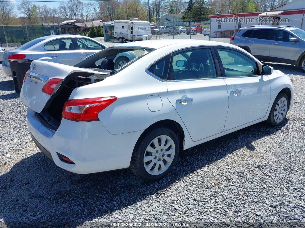 2018 Nissan Sentra S White vin: 3N1AB7AP7JY210365