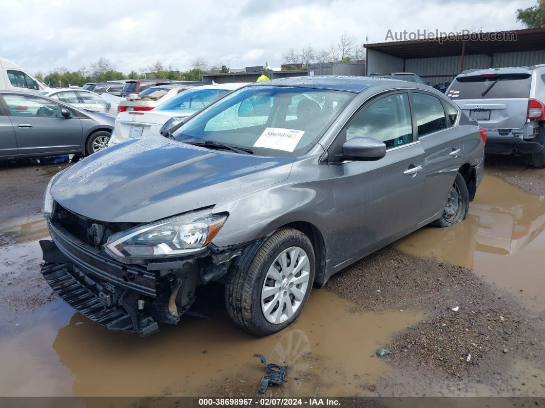 2018 Nissan Sentra S Серый vin: 3N1AB7AP7JY211323