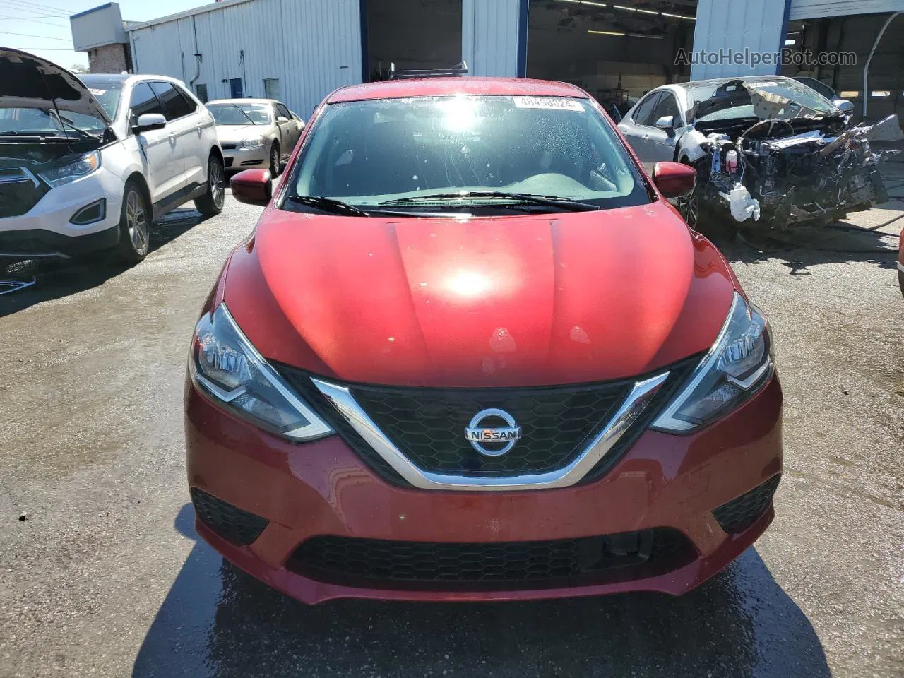 2018 Nissan Sentra S Red vin: 3N1AB7AP7JY223195