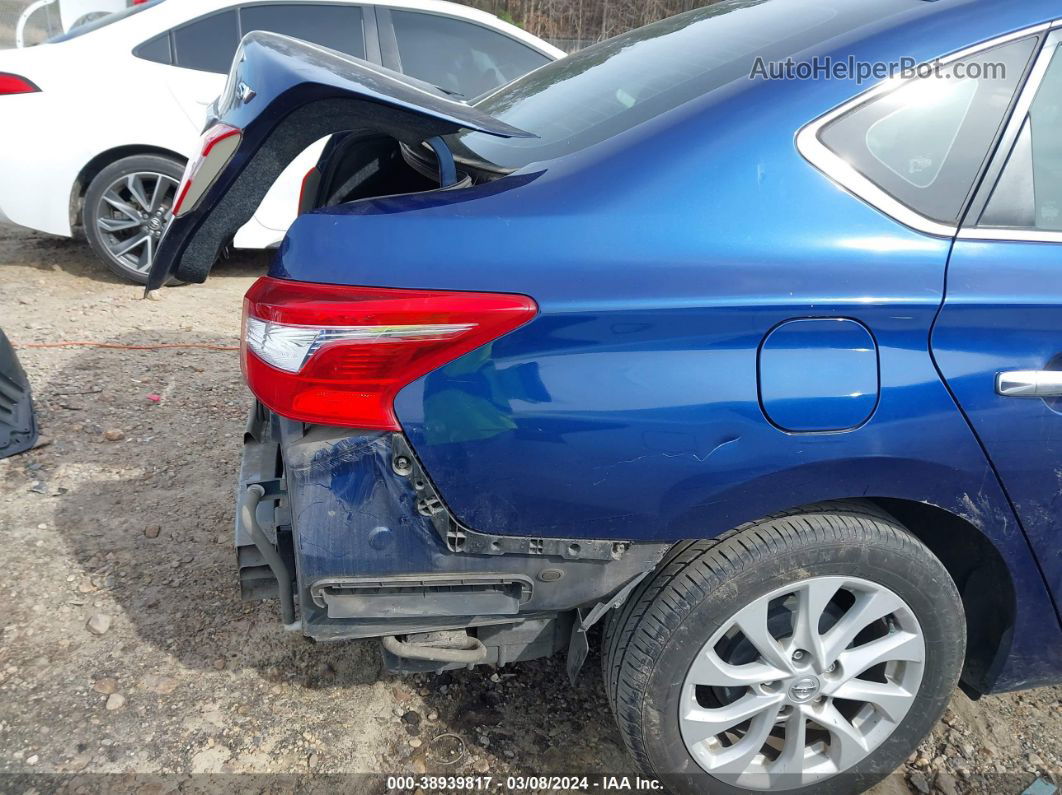 2018 Nissan Sentra Sv Синий vin: 3N1AB7AP7JY225125