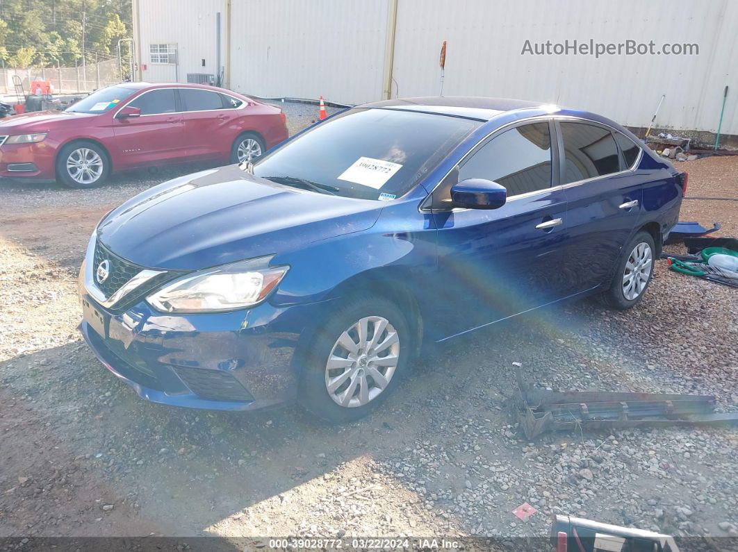 2018 Nissan Sentra S Blue vin: 3N1AB7AP7JY226758