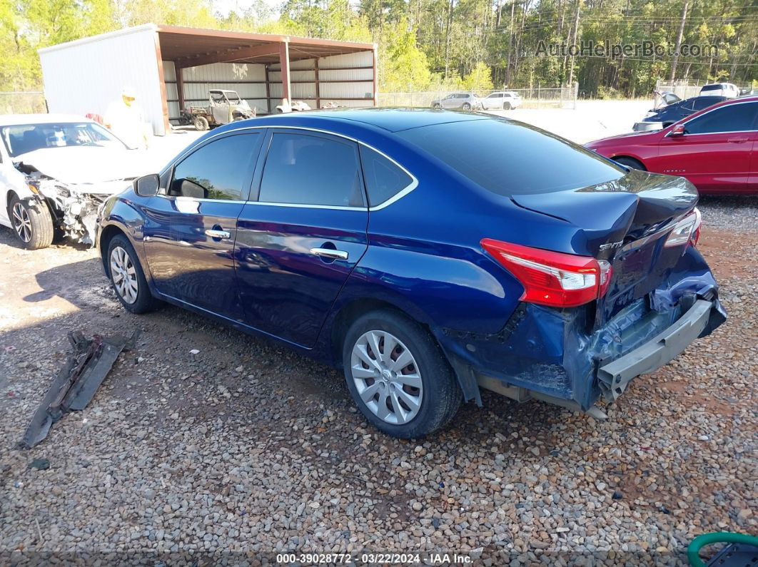 2018 Nissan Sentra S Blue vin: 3N1AB7AP7JY226758