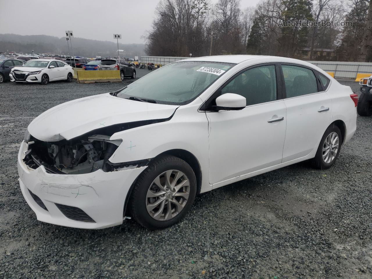 2018 Nissan Sentra S White vin: 3N1AB7AP7JY228235