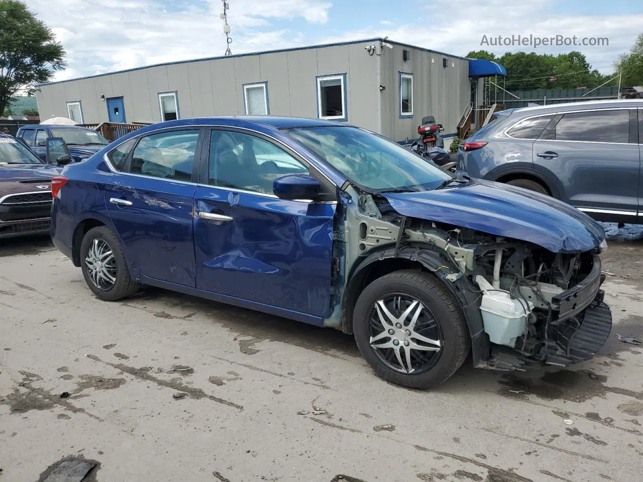 2018 Nissan Sentra S Синий vin: 3N1AB7AP7JY231118