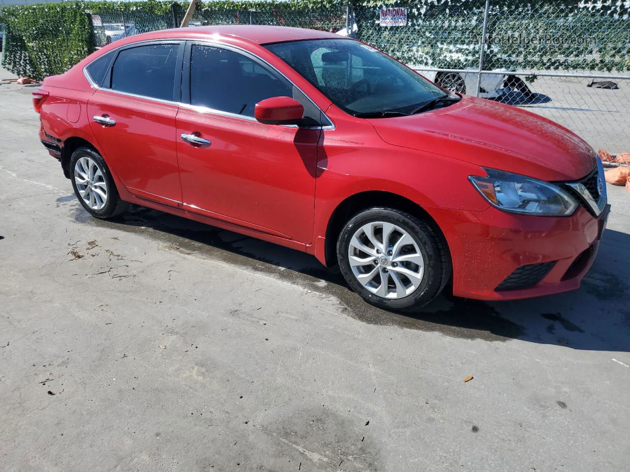 2018 Nissan Sentra S Red vin: 3N1AB7AP7JY236545