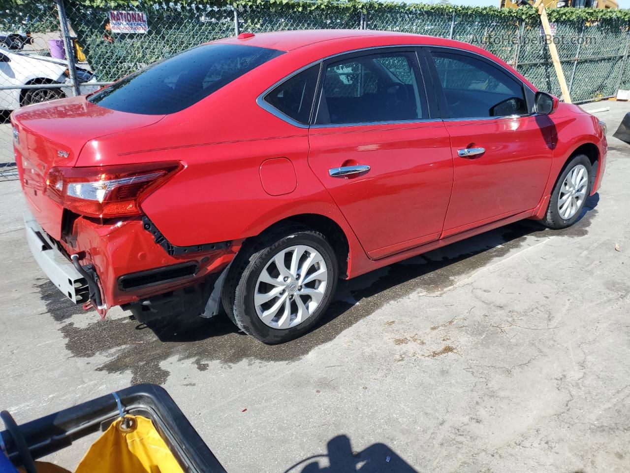 2018 Nissan Sentra S Red vin: 3N1AB7AP7JY236545