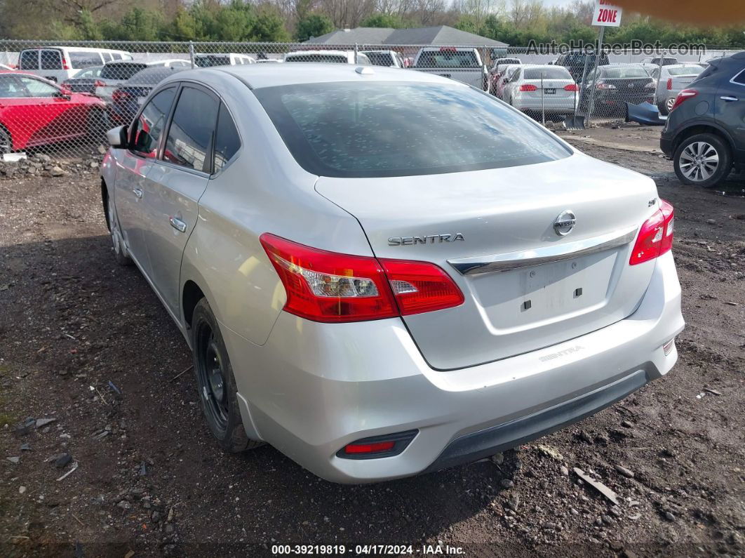 2018 Nissan Sentra Sv Silver vin: 3N1AB7AP7JY237565