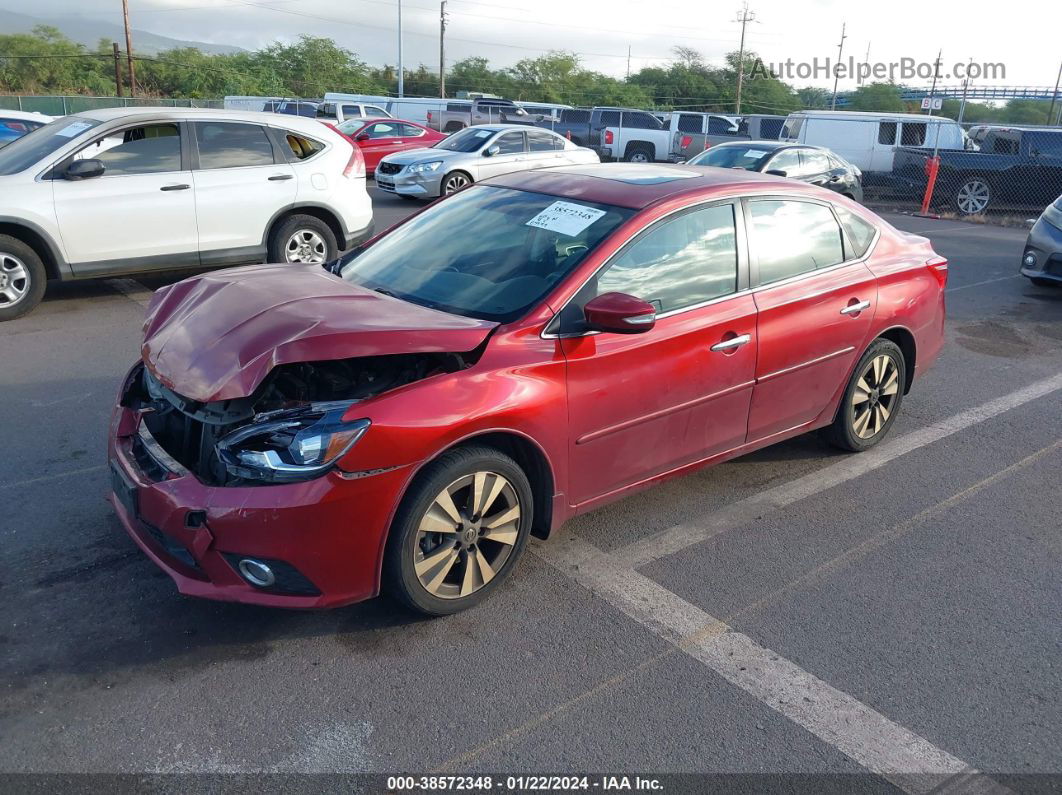 2018 Nissan Sentra Sl Red vin: 3N1AB7AP7JY238814