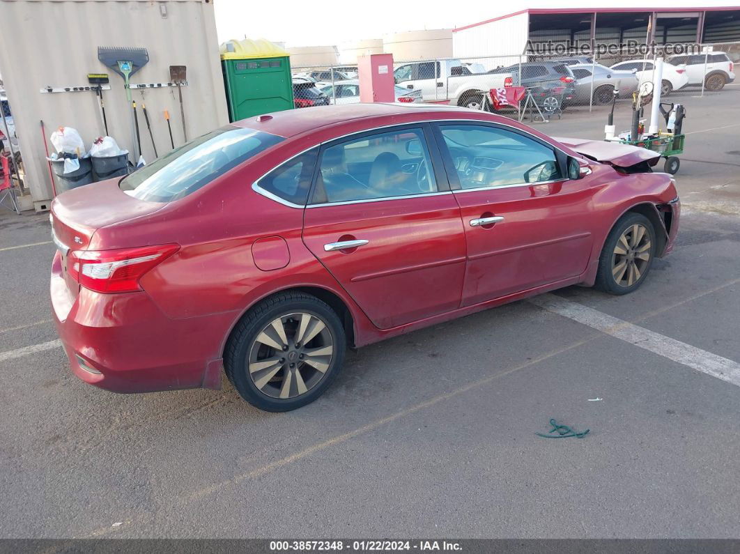 2018 Nissan Sentra Sl Red vin: 3N1AB7AP7JY238814