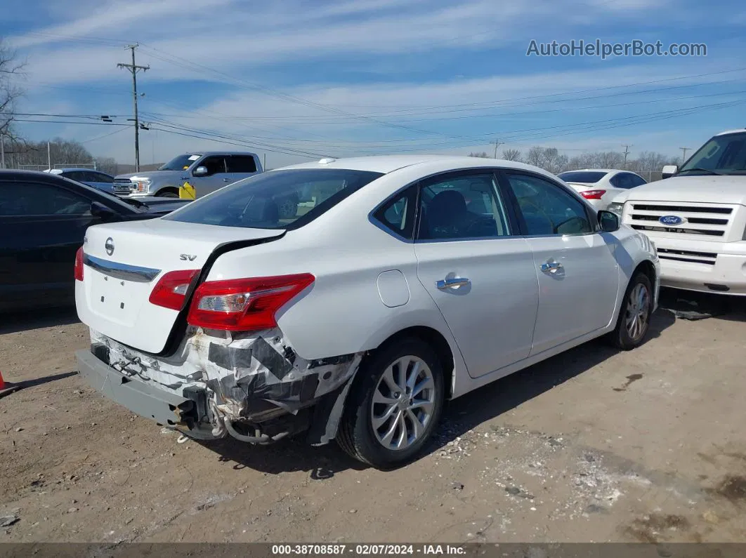 2018 Nissan Sentra Sv Белый vin: 3N1AB7AP7JY240336