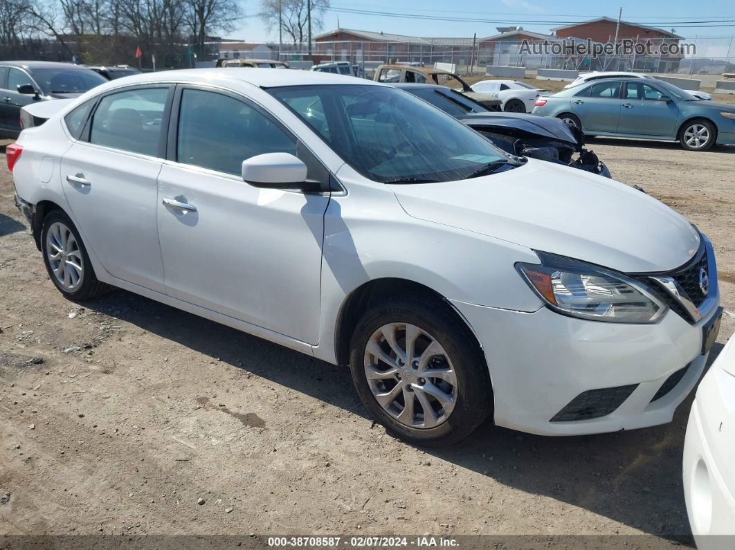 2018 Nissan Sentra Sv White vin: 3N1AB7AP7JY240336