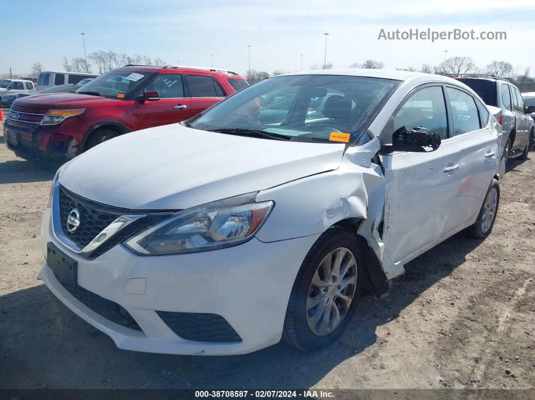 2018 Nissan Sentra Sv Белый vin: 3N1AB7AP7JY240336