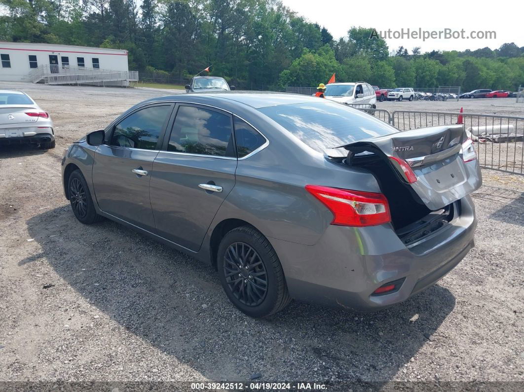 2018 Nissan Sentra S Gray vin: 3N1AB7AP7JY242524