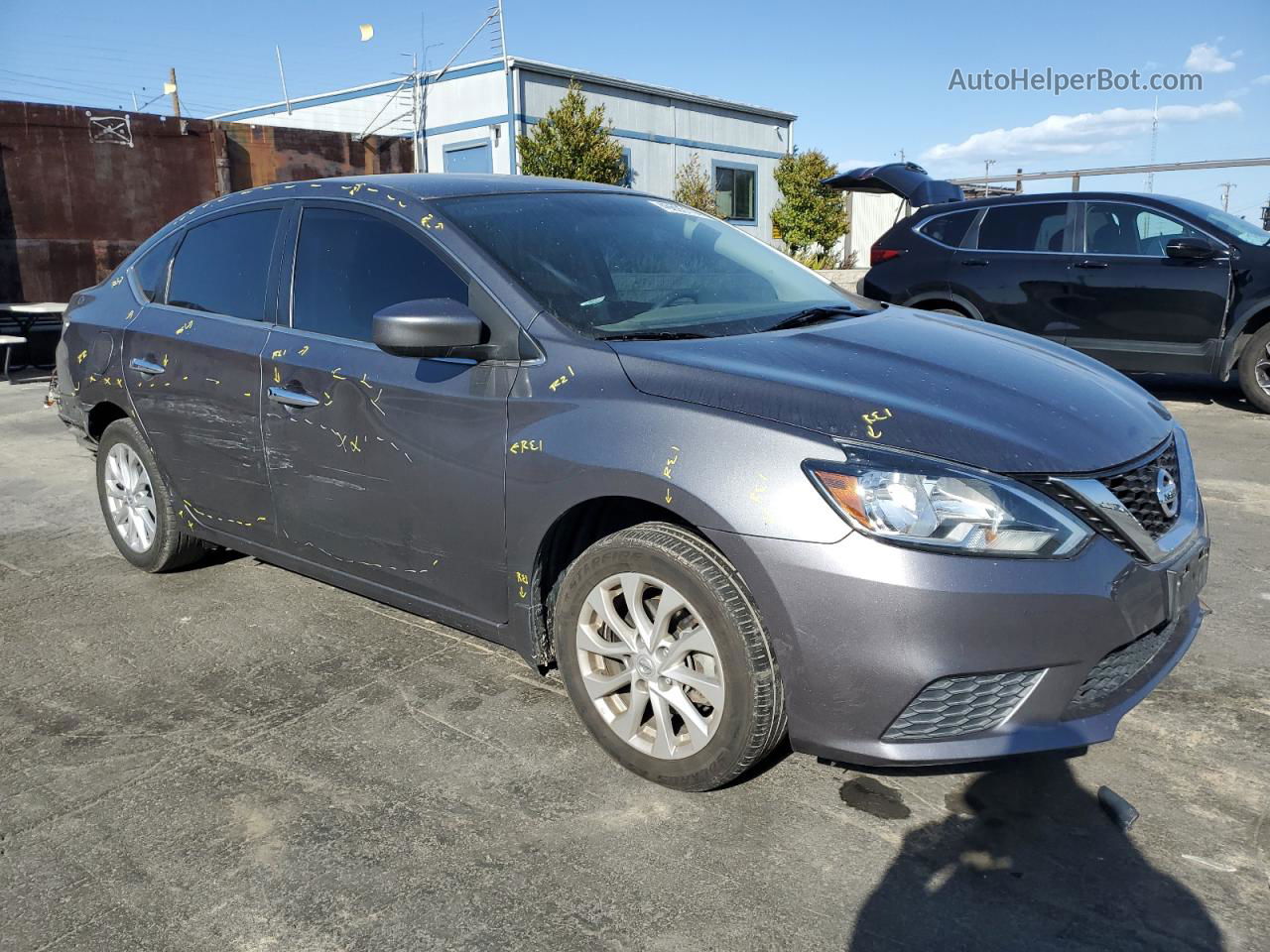 2018 Nissan Sentra S Серый vin: 3N1AB7AP7JY255421