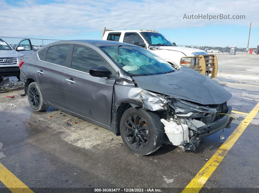 2018 Nissan Sentra S Серый vin: 3N1AB7AP7JY258495