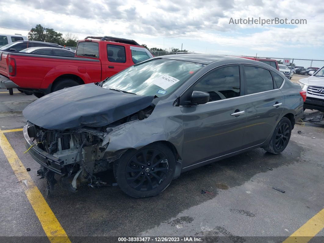 2018 Nissan Sentra S Серый vin: 3N1AB7AP7JY258495