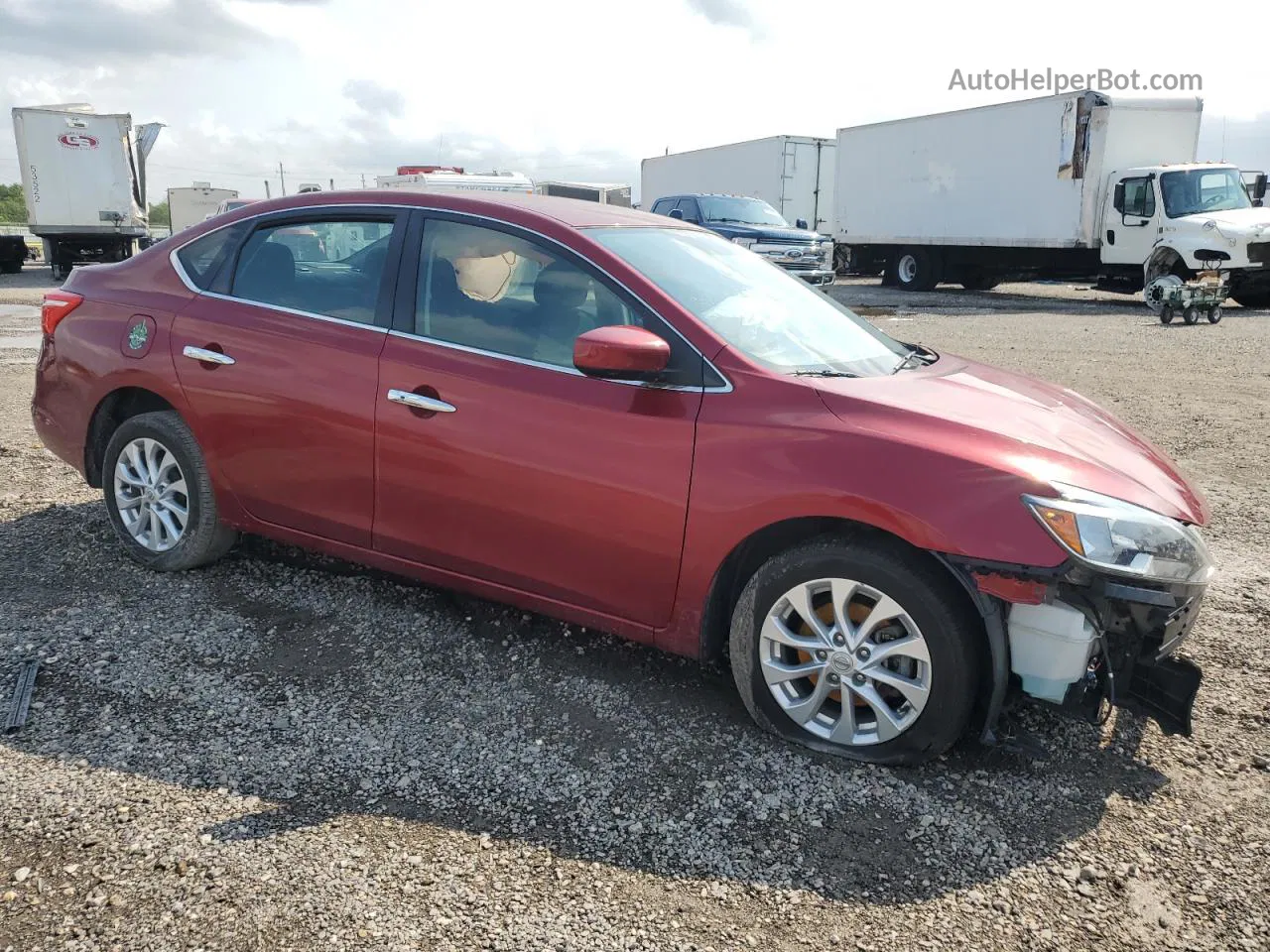 2018 Nissan Sentra S Красный vin: 3N1AB7AP7JY261350