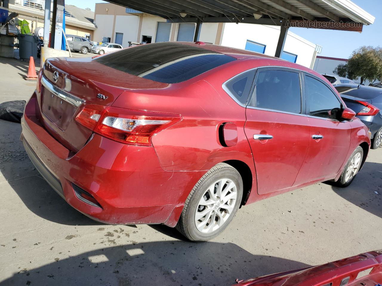 2018 Nissan Sentra S Burgundy vin: 3N1AB7AP7JY267715